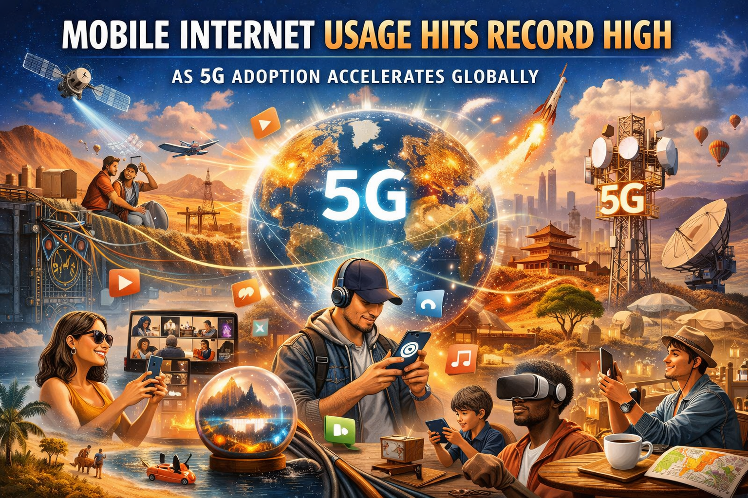 Mobile Internet Usage Hits Record High as 5G Adoption Accelerates Globally